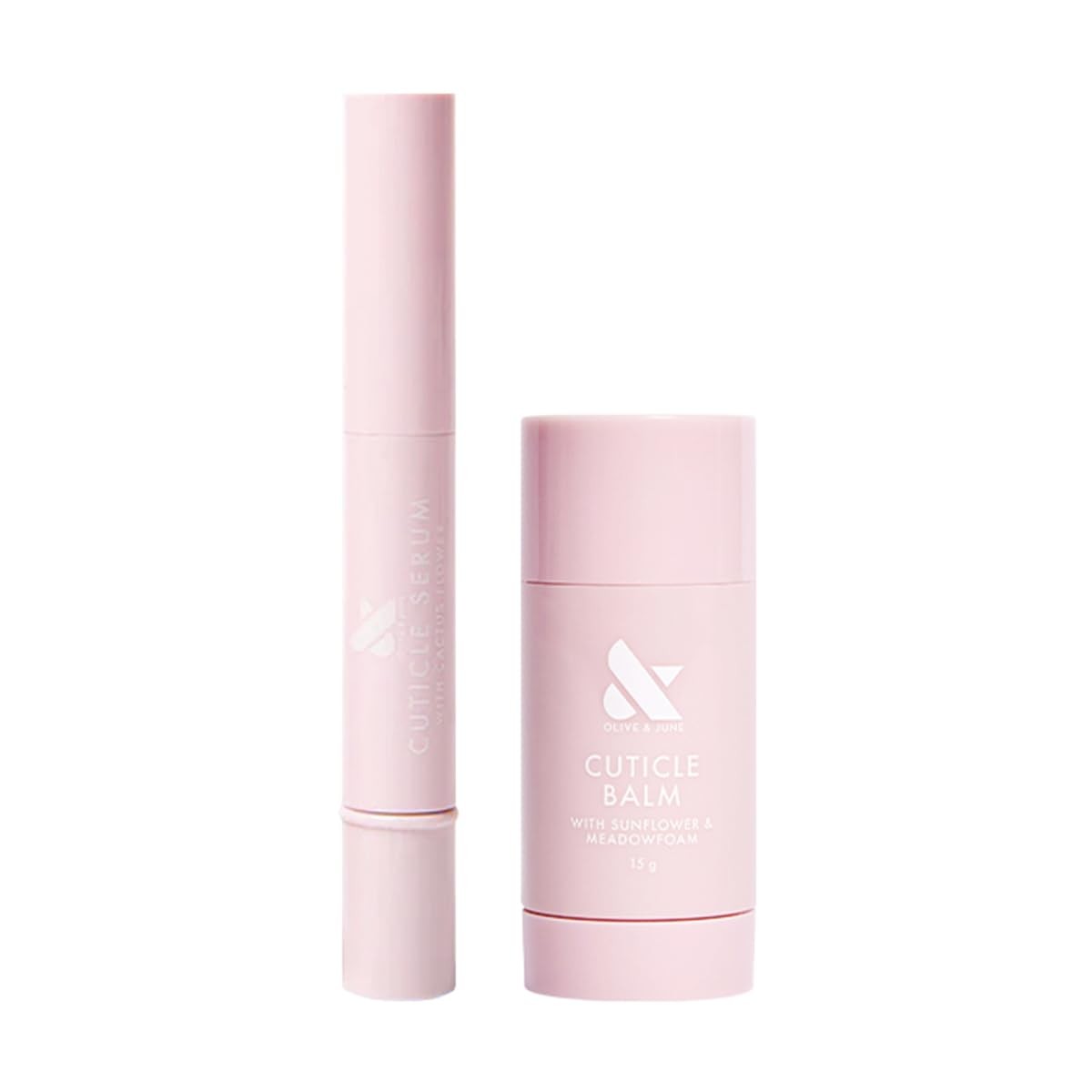 Olive & June Cuticle Hydration Set | Mini Cuticle Serum + Nourishing Balm | Hyal