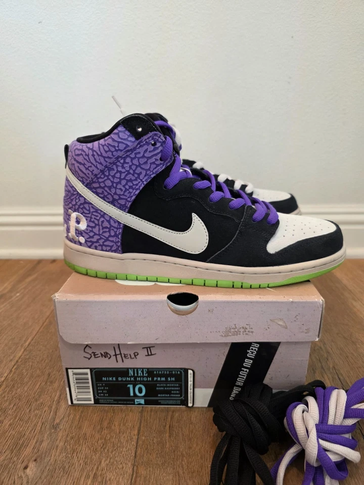 Nike Dunk High Prm SB Enviar Ayuda 2, Usado, EE. UU. Talla 10 con Caja (2013) Foto 2 de 4