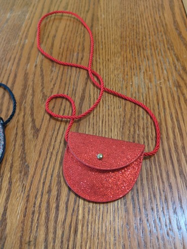 New/Tags 2 Gymboree Small Silver & Red sparkle Girls Purse Gift Coins Key - Picture 8 of 11