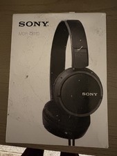 Sony MDR-ZX110 On-Ear Headphones, Folding Compact, Black, Wired, Stereo