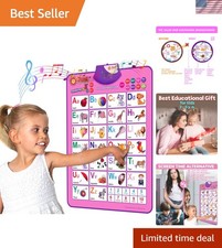 Interactive Alphabet Wall Chart - Engaging ABCs  123s Music Poster for Toddlers
