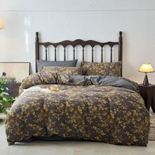 Jacquard Textured Muslin Duvet Cover Set King, Cottage Comforter Cover Yellow