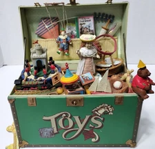 1986 Enesco Treasure Chest of Toys Motion Music Box Toy Symphony Works MIB