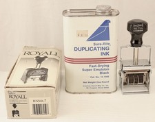 3 Pc. Date Number Stamping System Items / Bates Royall Sure-Rite Eagle Zephyr