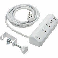 Eaton Tripp Lite 8ft 3-Outlet Surge Protector with USB-A and USB-C Ports White