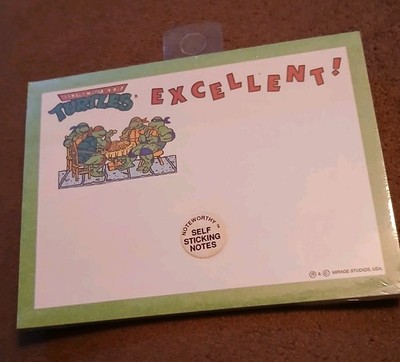 Teenage Mutant Ninja Turtles Noteworthy Self Sticking Notes pad EXCELLENT Sheets