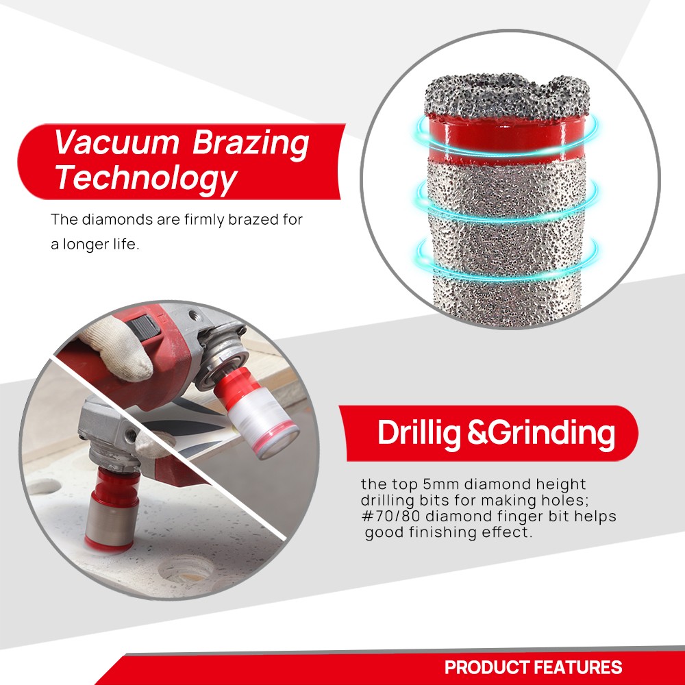 1''/25mm Diamond Milling Drilling Bit M14 Hole Saw Porcelain Tile Angle Grinder