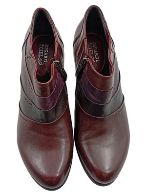 Regarde Le Ciel Bottines Femme Rouge Cuir Élégant Fermeture Éclair (EU 40) - Photo 1/4