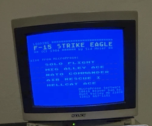 F-15 Strike Eagle Video Game MicroProse for Atari XL/XE on 5.25” Floppy - Tested