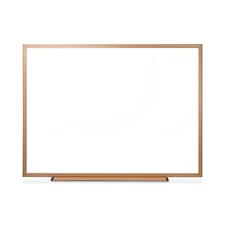 Universal 43618 48 in. x 36 in. Deluxe Melamine Dry Erase Board - White, Oak New