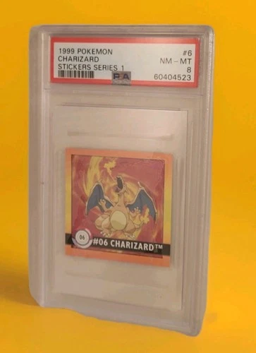 1999 1st Gen PSA 8 NM-MINT Charizard # 06 Artbox Stickers Series 1 Pokemon Card