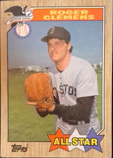 Topps 1987 Roger Clemens All Star #614 1986 AL Leaders Boston Red Sox Card