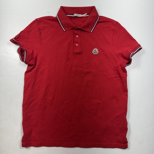 Moncler polo shirt Men’s Medium M Red - Picture 2 of 14