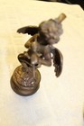 Vintage Brass 7.5" Flute Player with Swan on his back & head of swan on his head — photo 4