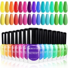15 Bright Color 0.27oz Air Quick Dry Nail Polish Gift Set for Women