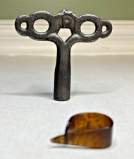 Antique Mandolin Guitar-Harp Metal Tuning Wrench  Pick