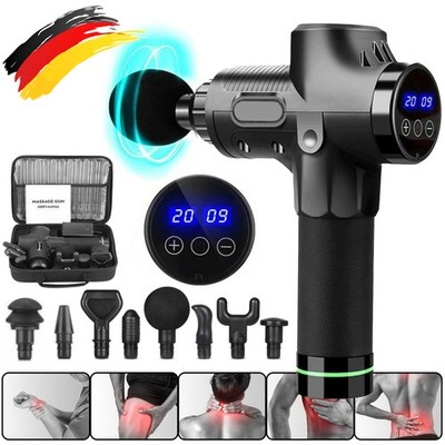 Massagepistole Elektrisches Masage Gun Percussion Muscle mit 8Köpfe Massagegerät