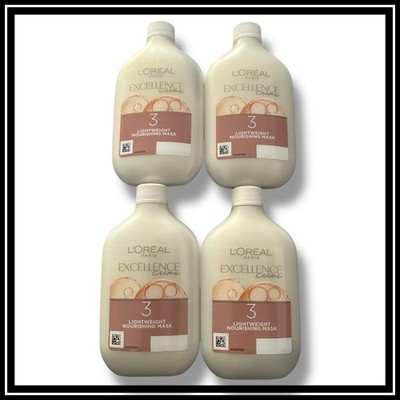 4 x L oreal Paris Universal Nudes Excellence Crème Hair Nourishing Masks 60ml