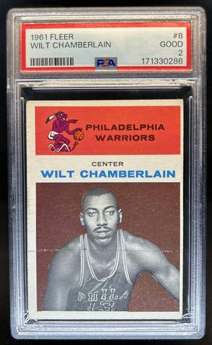 1961-62 Fleer Wilt Chamberlain Rookie RC #8 PSA 2