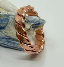 Solid Copper Minimalist Healing Ring Handmade Unisex Thumb Ring, Band Ring