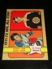 BOBBY ORR BRAD PARK ALL STAR 1972 O-PEE-CHEE #227 BOSTON BRUINS NEW YORK RANGERS
