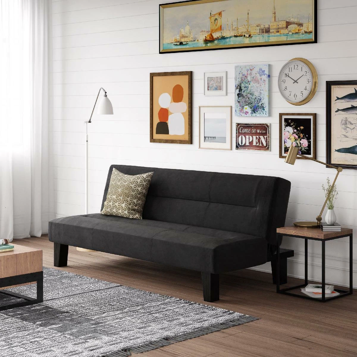 Modern convertible futon sofa bed sleeper adjustable couch sale twin size living room