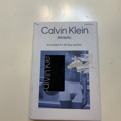 NWT - Calvin Klein Men's  Cotton Stretch Athletic Trunk, Black Sz XL