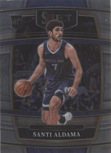 2021-22 Panini Spectra - Rookie Patch Auto Santi Aldama 1/25 PSA 9