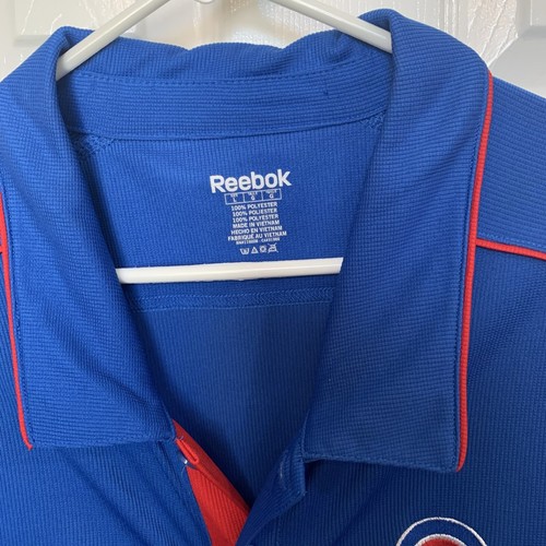 Chicago Cubs Reebok Polo Shirt Size Large Preowned - Picture 3 of 4