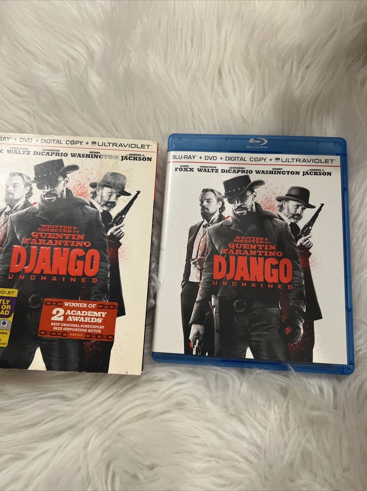 Django Unchained Blu-ray + DVD 2013 Jamie Foxx, Waltz ,  DiCaprio Slipcover Foto 2 de 3
