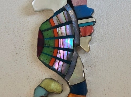 Delicate Cheerful life-sized Opal Regal Seahorse Pendant Sterling Silver VIDEO - Picture 6 of 19