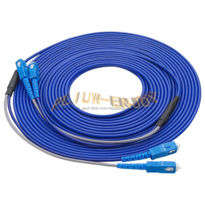 30M Armored Cable Fiber Optic Patch Cord SC-SC UPC SM 9/125 Duplex Fiber Cable #
