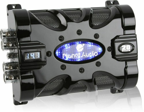 Planet Audio PC20F 20 Farad Capacitor with Voltage Display Blue Illumination - Picture 1 of 1