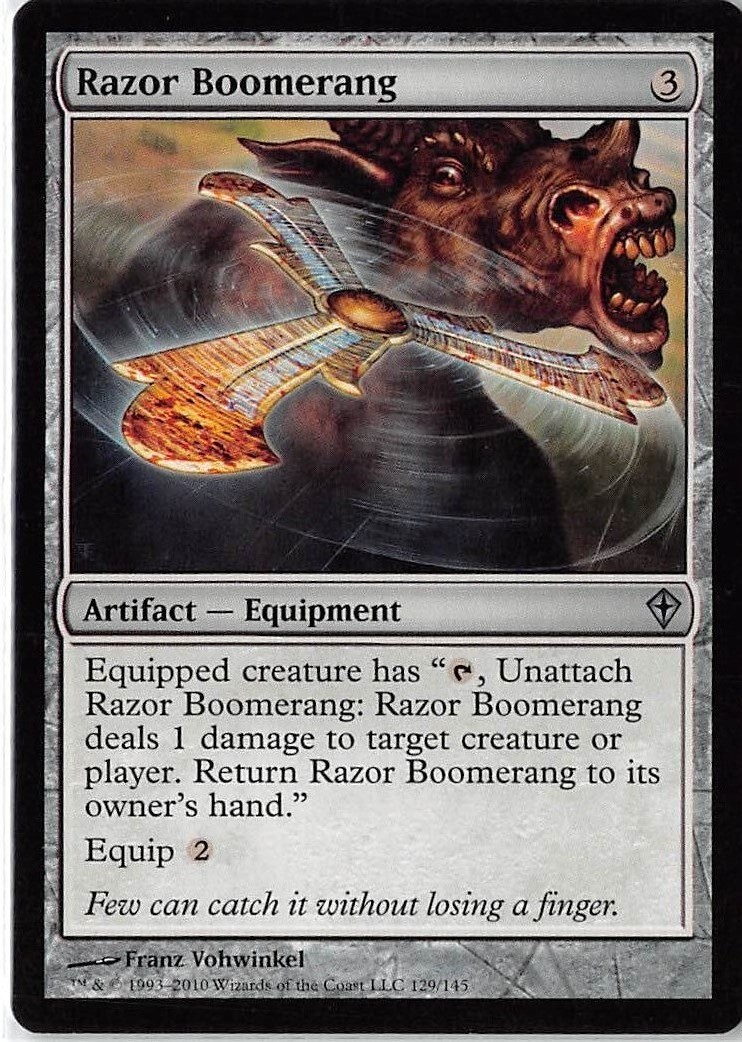 Razor Boomerang *PLAYSET* Magic MtG x4 Worldwake SP | eBay