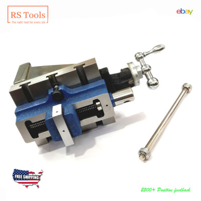 New Lathe Vertical Milling Slide 4'' x 5'' Fixed Base With 2'' Self Centering Vice