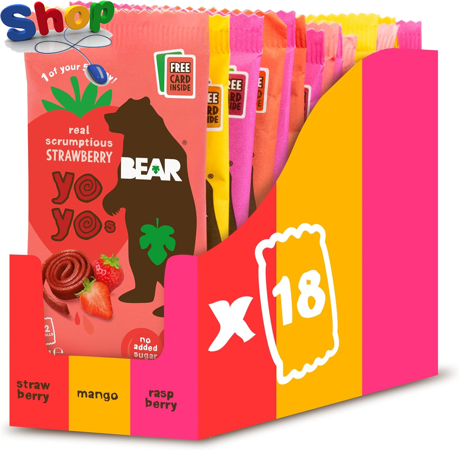Variety Pack Yoyos - Dried Fruit Rolls - Healthy - Vegan - 20G - 18 Pac