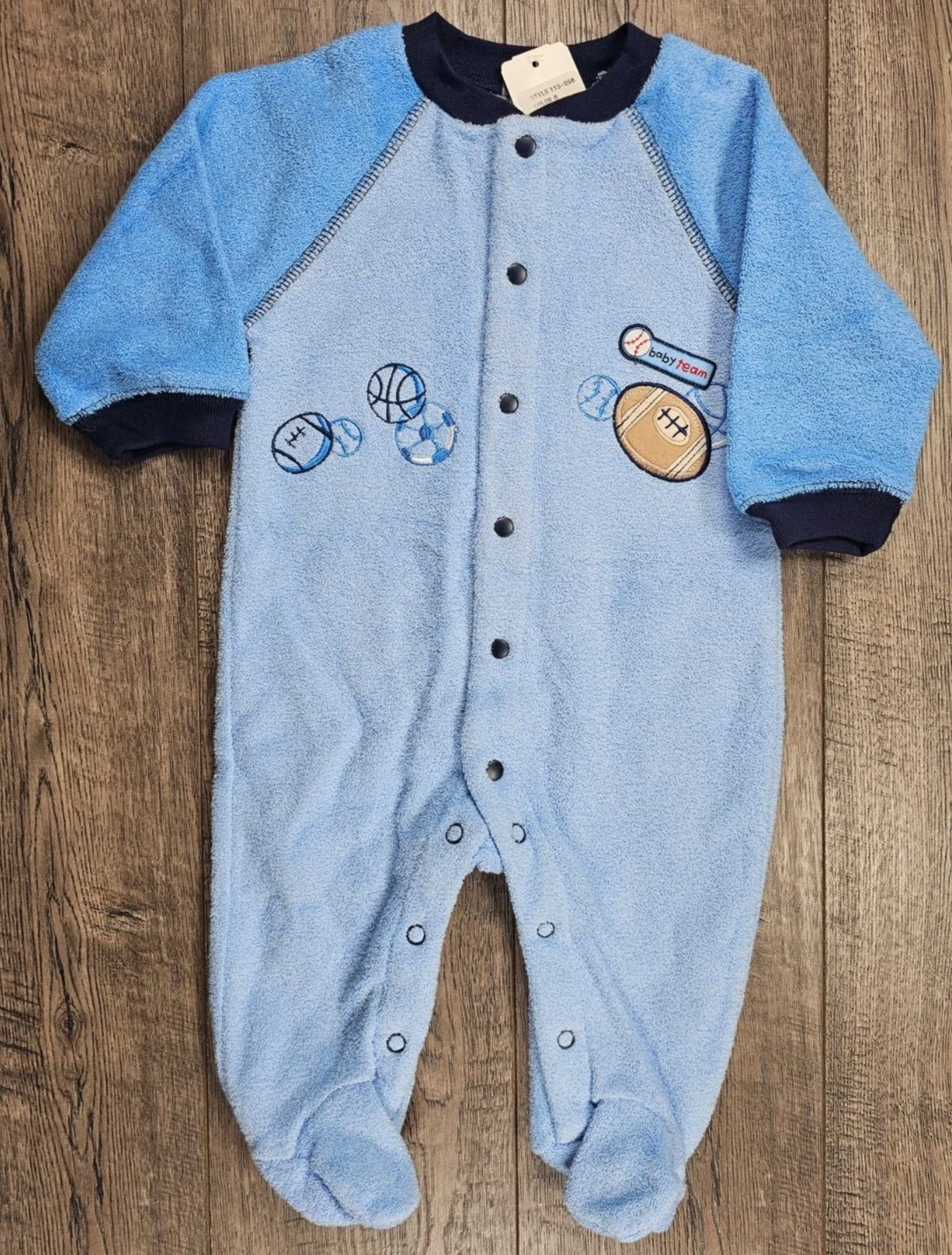 Baby Boy Clothes New Vintage Carter's 6 Month Terry Cloth Sports Footed Outfit