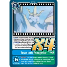 4x Return to the Primogenitor BT17-097 Secret Crisis Uncommon Digimon CCG NM