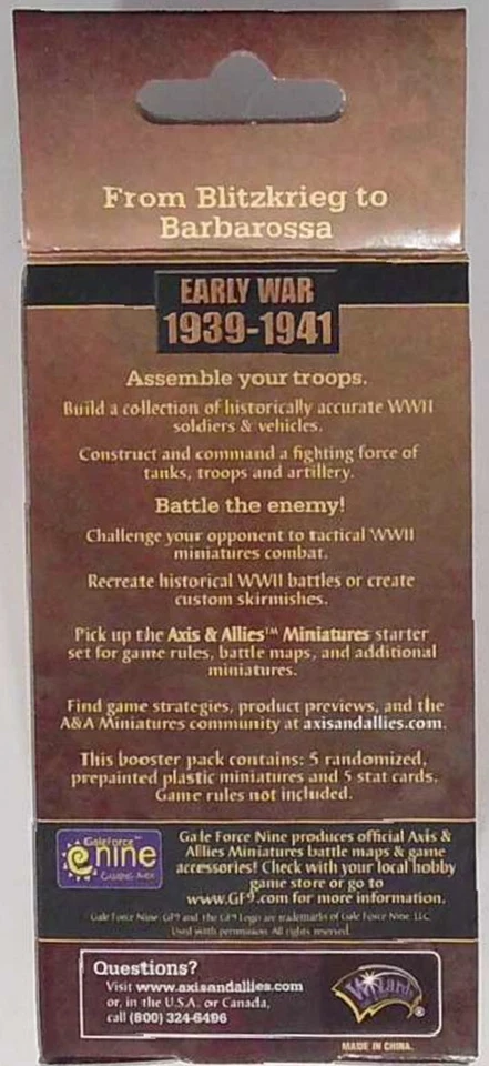 Wizards of the Coast Axis and Allies Miniatures Early War:  Expansion WOTC 34706 - Image 2 of 2