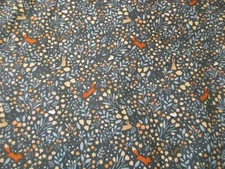 Tiny Forest Animals & Flowers on Dark Green Cotton Fabric 1 FQ  by Dear Stella