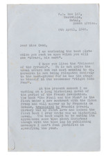 Francis Gerard Signed Letter 1948 / Autographed Crime/Thriller Author