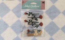 JOLEE'S BOUTIQUE RED ROSES DIMENSIONAL STICKERS BNIP - 5 Pieces