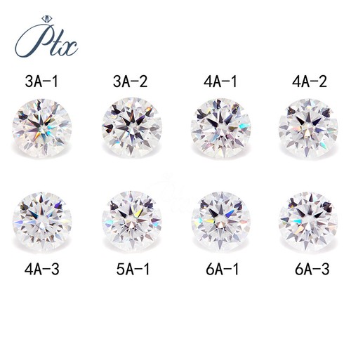 Real Loose Moissanite Real Gem Stone W.GRA 3-12mm 0.1-6CT VVS1 D Color Round Cut - Picture 2 of 38