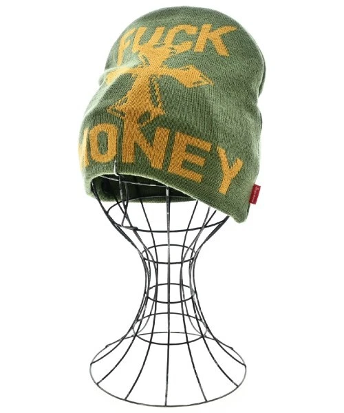 Casquette/bonnet tricot Supreme vert jaunâtre 2200507929042