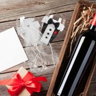 2 Pcs Bride and Groom Bottle Covers Table Decorations Wedding Tags