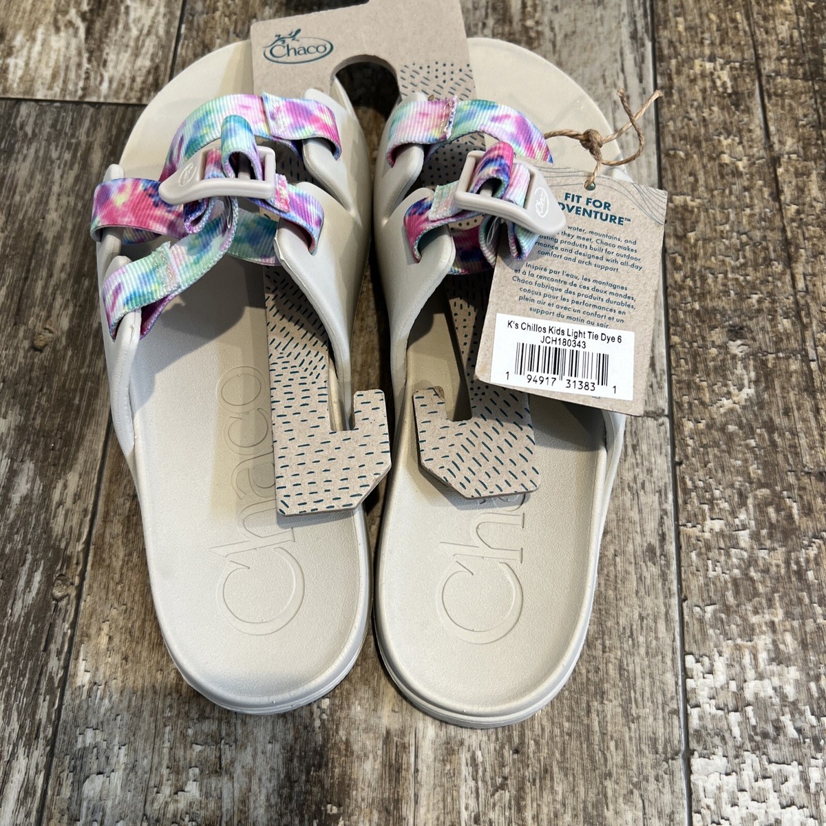 Chaco Sandals Kids Size 6 Chillos Light Tie Dye Slip On