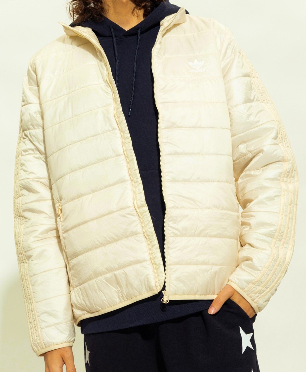 2XL adidas Originals Men's TONAL Padded Puffer Jacket Light Cream LAST