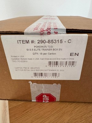   Pokemon  MEW 151 Elite Trainer Box ETB Case / Carton   10 ETB per Carton  
