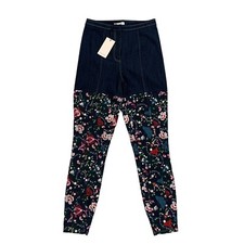 Cinq A Sept Women’s Eva Marie High Waisted Floral Denim Jeans Size 0