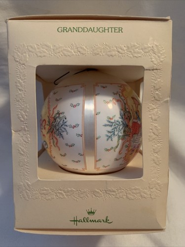 Hallmark Keepsake Granddaughter 1981 Christmas Satin Ornament - Picture 2 of 5